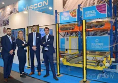 De focus bij Viscon lag deze keer in Berlijn op automatisering van verpakkingshallen in de AGF-sector. Op de foto Konrad Kloskowski, Wouter van den Berg, Jaimy Lee Nicodem en Tim Huijben.